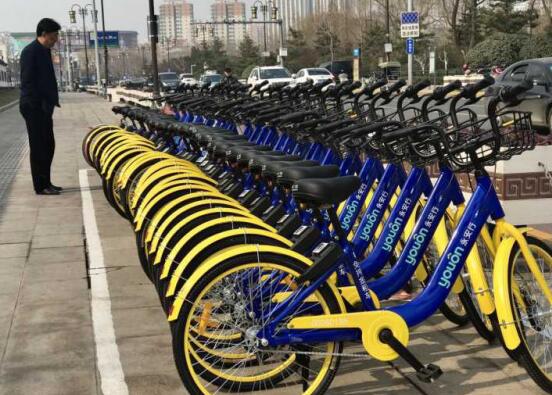 共享“小蓝车”首现济南街头 超600信用分可免押金骑行