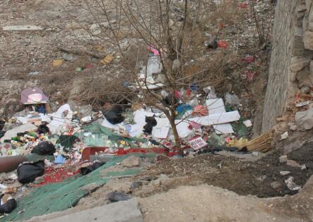 济南一废弃大院变身垃圾场 距环宇城仅一条马路相隔 