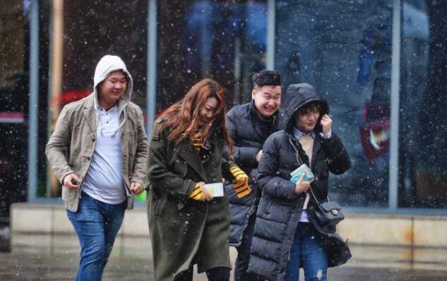 驱尘春雪短暂飘 济南3小时气温从8℃骤降至1℃