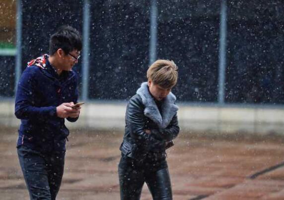 驱尘春雪短暂飘 济南3小时气温从8℃骤降至1℃