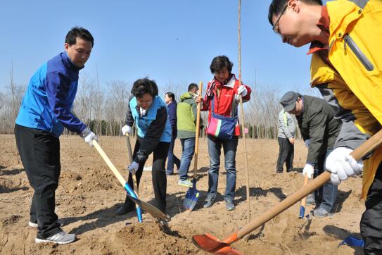 济南市委统战部组织开展义务植树活动 刘梦海参加活动