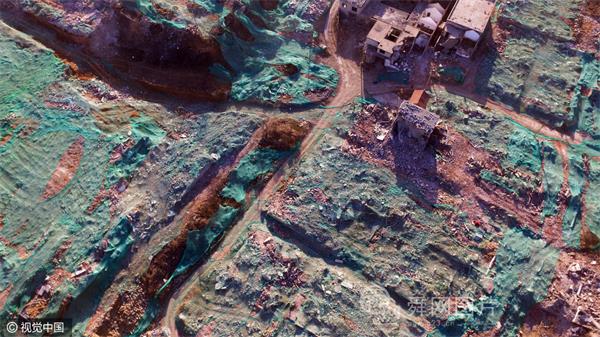 航拍济南城中村 仿佛“油画”场面壮观