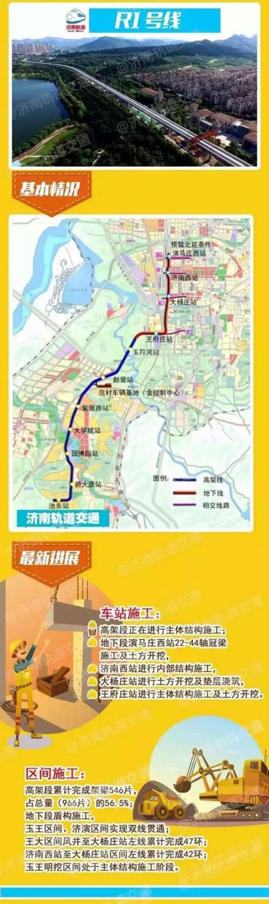 济南轨交R1R2R3线最新进展来啦 最全站点线路大集合