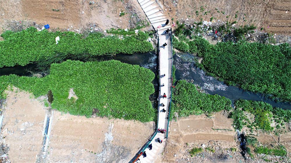 绿地国际花都社区危桥再次改造 整修台阶加装护栏