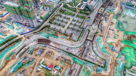 俯瞰济南CBD地下空间 环路管廊纵横交错