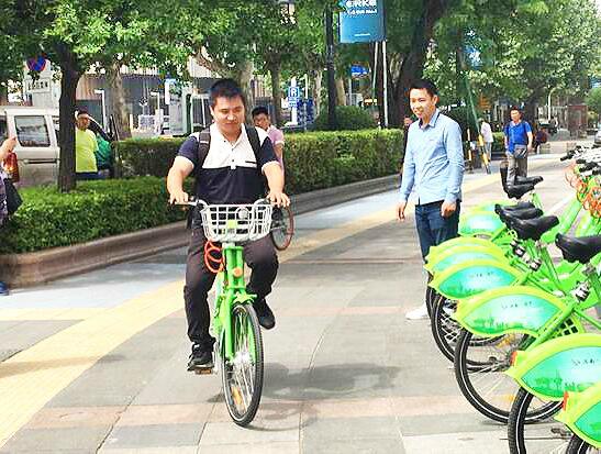 历下区公共自行车月租用上万次 未来或与公交实现一卡通