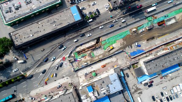 济南轨交R2线最大地下车站开建 是M1线的换乘车站