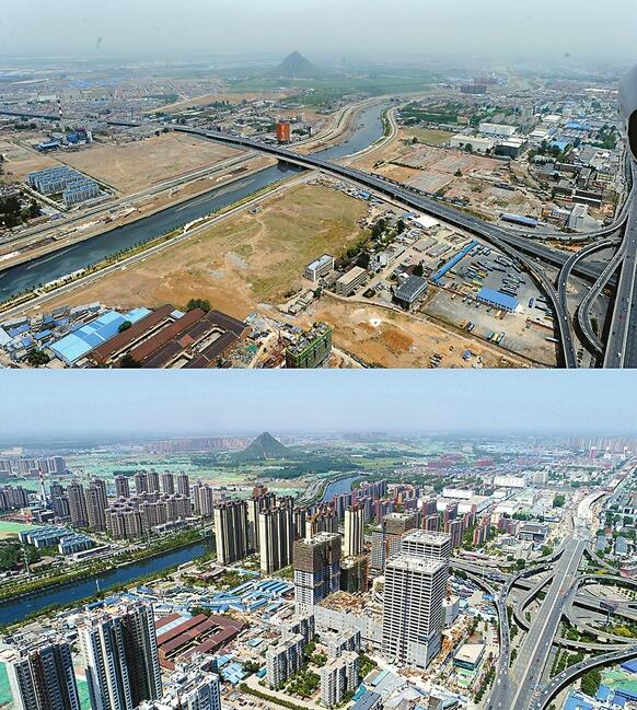 七年城变!百米高空相同角度拍摄泉城景观 变化日新月异