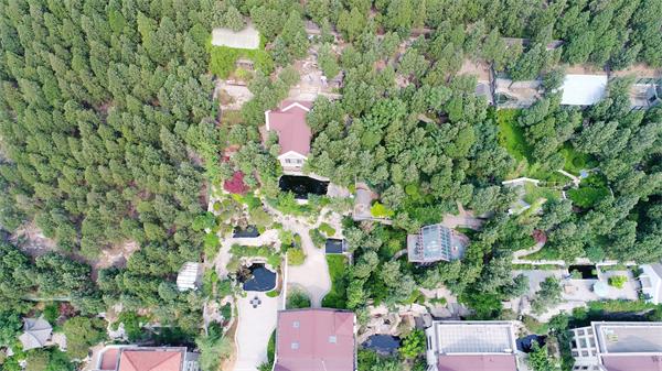 济南：高空俯瞰金鸡岭别墅区 百栋别墅占据半边山