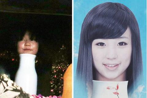 山东出现花瓶姑娘骗术 花瓶上长出人头