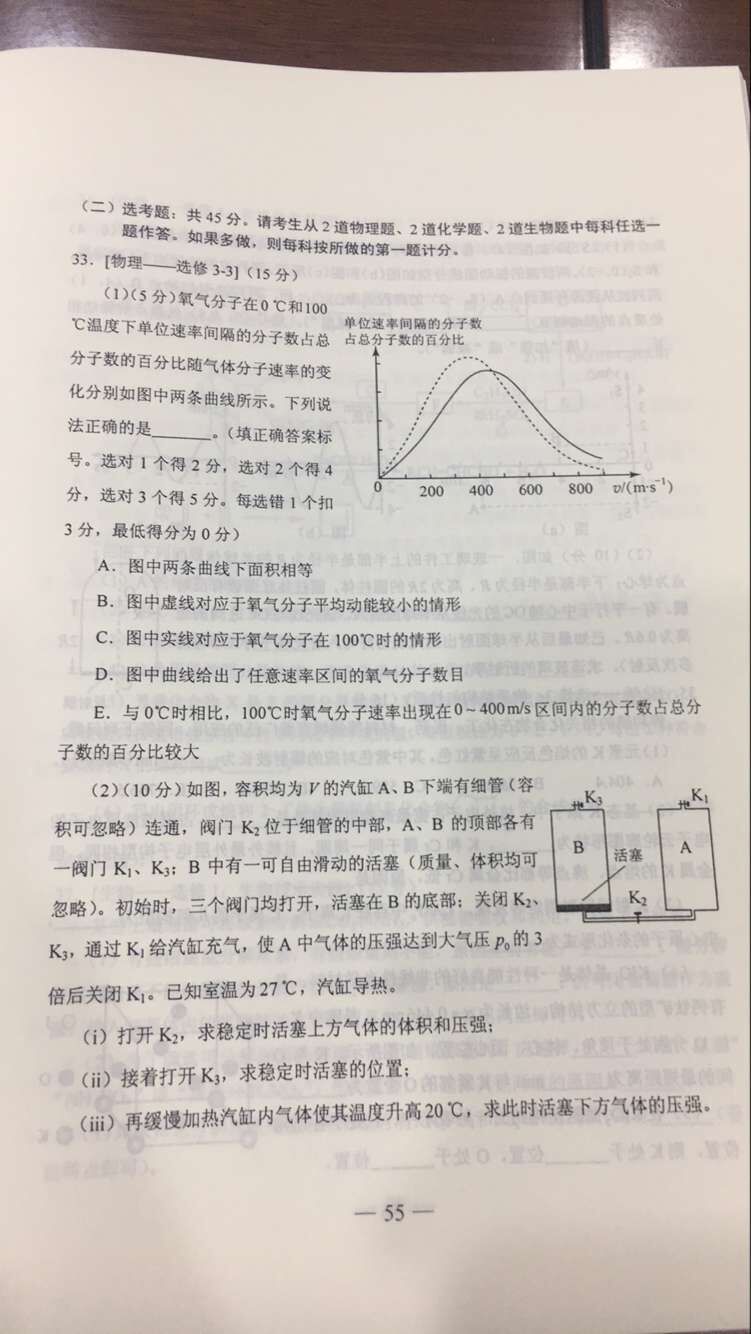 权威发布:2017年山东高考理科综合试题及答案