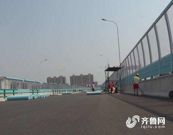 济南二环西路一期月底通车 高温下的建设者：热并快乐着