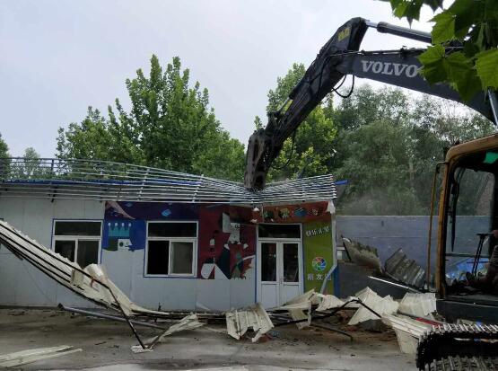 济南黄河森林公园违建开拆 3万余平预计5日拆完