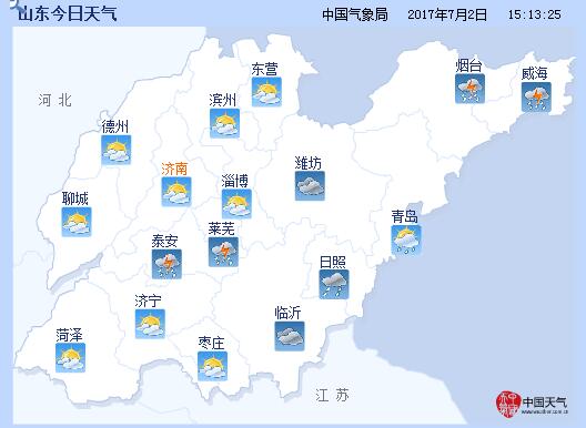 山东本周多地还有雷雨、阵雨 局地大暴雨+8级大风