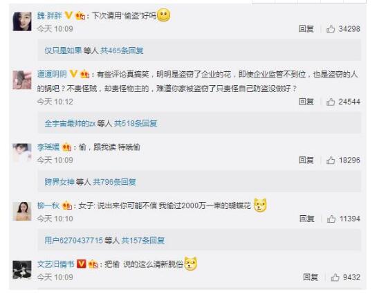 网友热评禹城女子顺走2000万蝴蝶花:快赶上海景房了