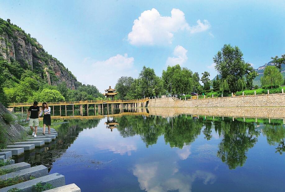 河水清澈、树木葱郁 济南柳埠生态美景入画来