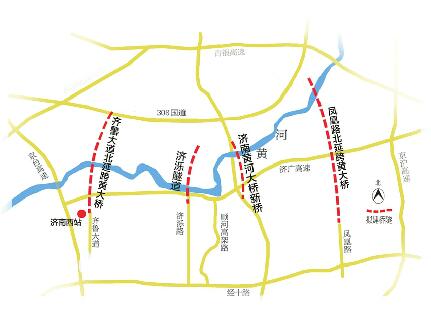 跨黄“三桥一隧”位置基本确定 新旧公路大桥将仅隔33.5米