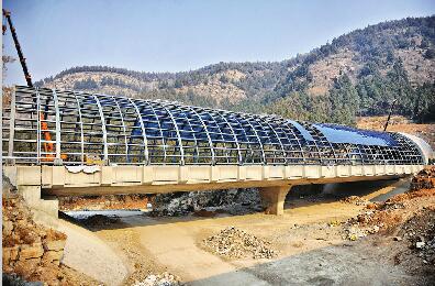 济南市首条空中隧道即将完工