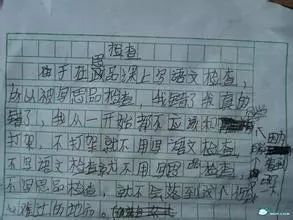小学生写童话体检讨书 教书28年的老师都被折服了