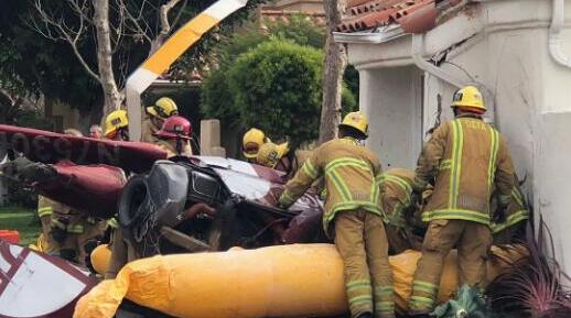 惨烈!美加州直升机坠毁3死2伤 目击者:直升机像岩石一样从天而降