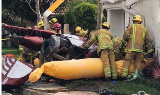 惨烈！美加州直升机坠毁砸中民宅 机上有4人至少致3死2伤