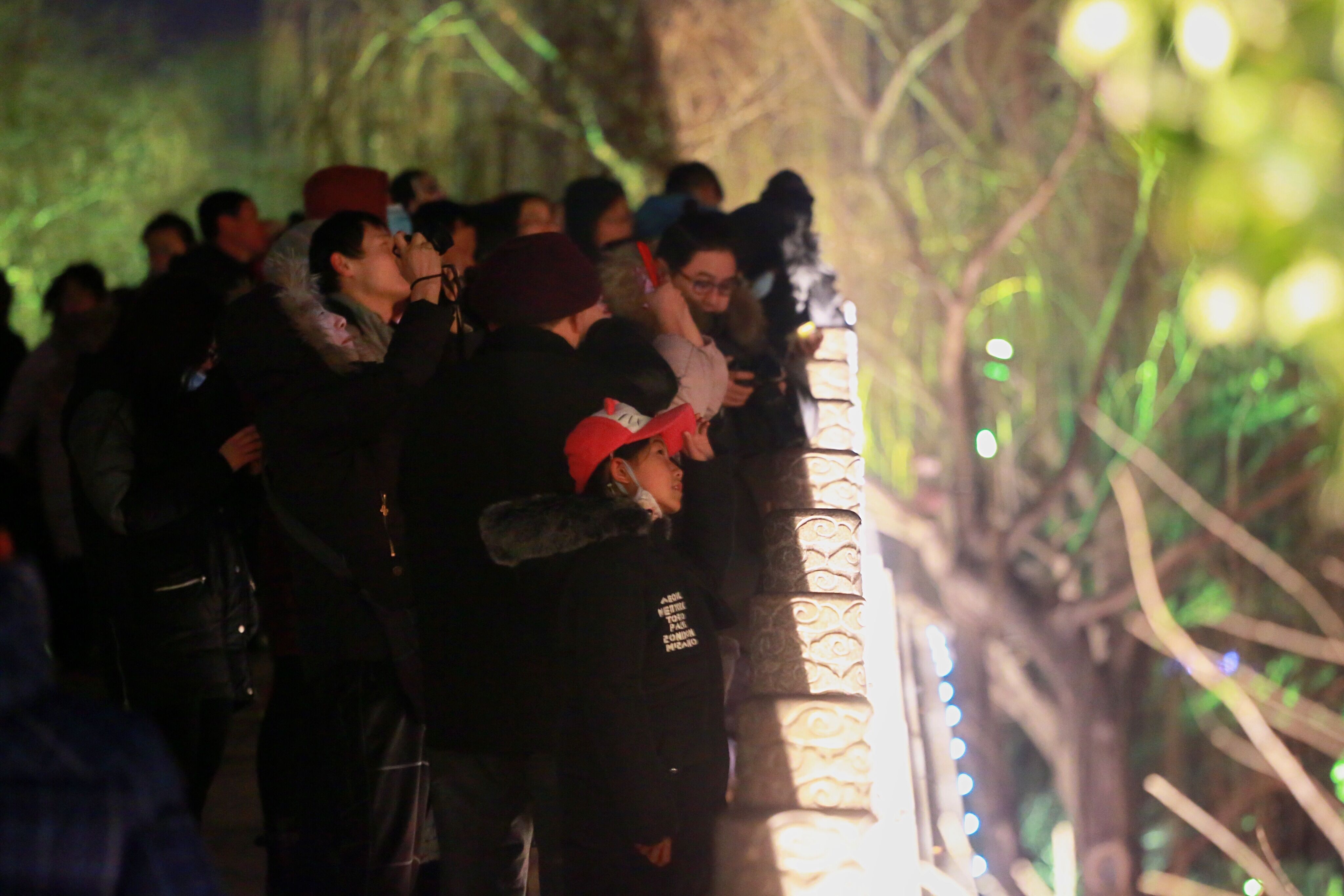 大明湖畔红月亮 市民深夜涌街头观百年难遇奇景