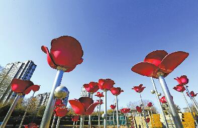 济南：北风劲吹 天蓝气清