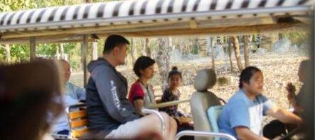 幸福满满！姚明携妻女游泰国 一家三口乘坐游览车现身动物园