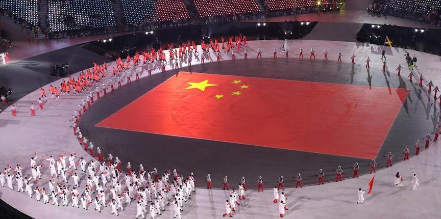 2018年平昌冬奥会开幕式中国代表团入场亮相（高清组图集）