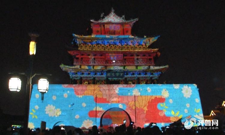 灯光show起来 春节不放鞭炮年味一样浓