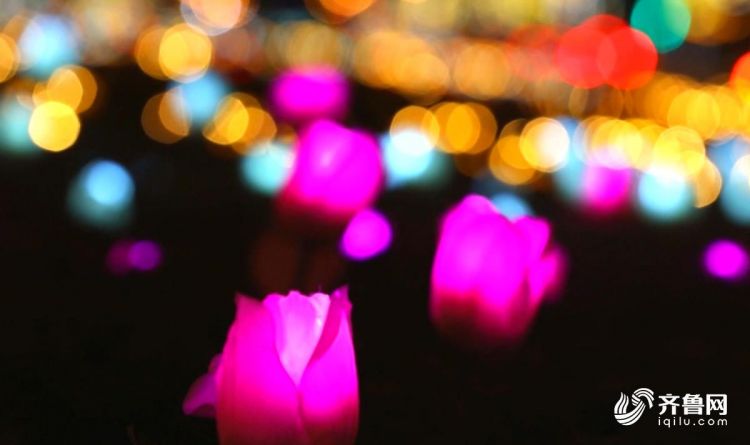 灯光show起来 春节不放鞭炮年味一样浓