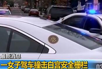 未开枪!女子驾车冲撞白宫安全栅栏未驶入警戒区 特勤局人员将其逮捕