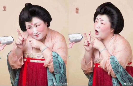 惟妙惟肖!学生模仿名画摆拍让唐代仕女“复活” 演绎美食的诱惑