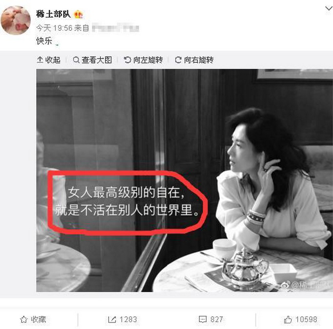 霸气!章子怡三八节发文 仅仅20个字感悟说出无数女人的心声