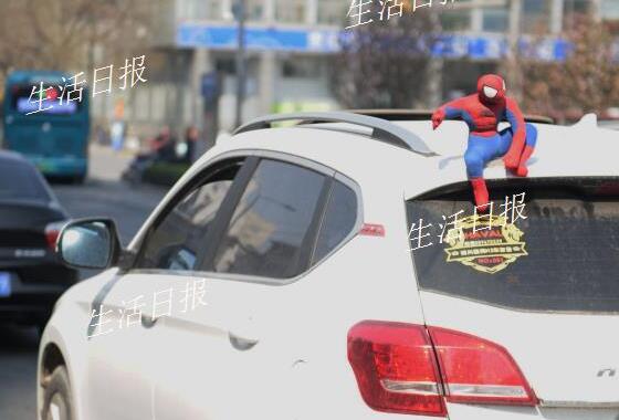 济南交警开查车顶“蜘蛛侠”:掉下来真不是闹着玩的