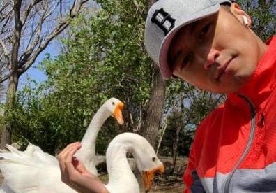 搞笑十足！谢霆锋晒与鹅自拍 调皮的艾特宋祖儿称煮鹅你好