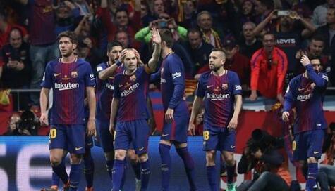 5-0！巴萨国王杯四连冠 曼联第20次杀入足总杯第29次杀入国内杯决赛