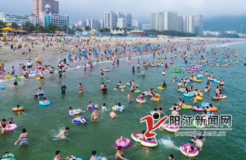 广东阳江海陵岛：游客疑似活捉海豚 五一假期迎来旅游高峰