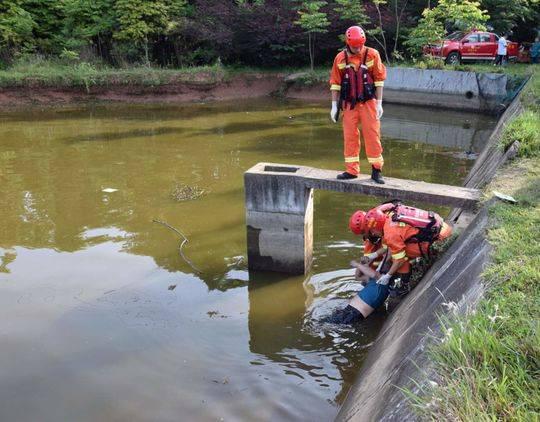 划船喂鱼落水身亡 池塘水位下降50厘米后遇难者尸体自动浮起