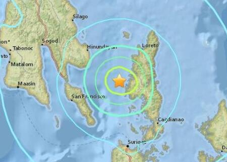 菲律宾5.6级地震 北京时间10日19时56分于菲律