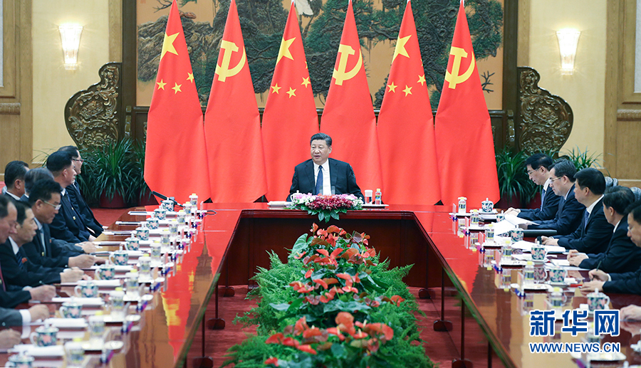 习近平会见朝鲜劳动党友好参观团