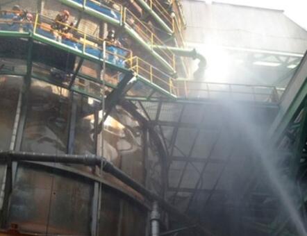 人员全部撤离!韩国发电站着火 发电站2号机的脱硫装置着火