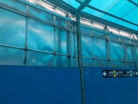 为逃票豁命?翻广告牌进地铁站 两男子翻一块3米高广告牌画面惊险