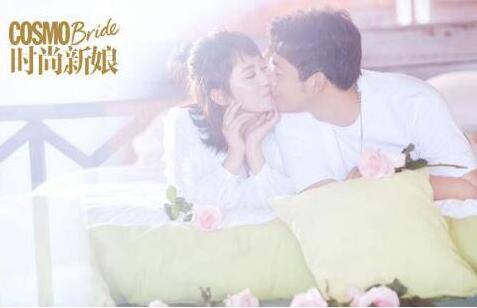 甜蜜十足!马丽首曝婚纱照  