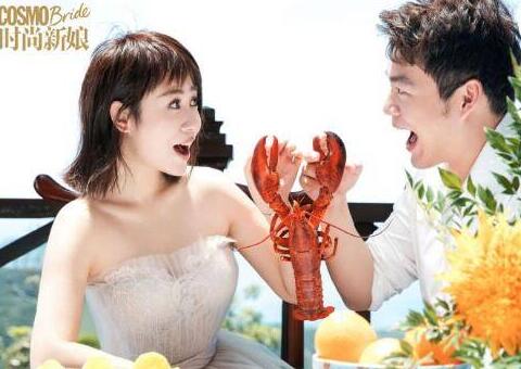 甜蜜十足!马丽首曝婚纱照  