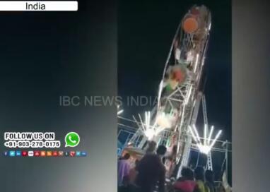惊悚实拍!印度摩天轮翻覆1死6伤 事故因车厢固定不牢引发