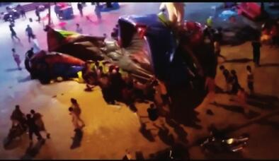 男童充气城堡身亡 77岁阿婆护住孙子自己眉骨受伤缝了7针