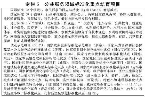 山东将制定30项公共服务国家标准 填补国内通用标准空白