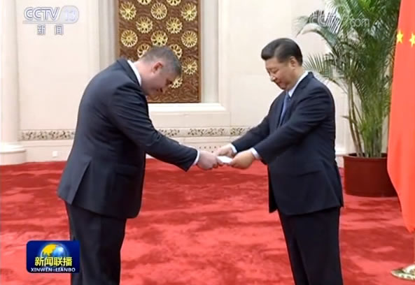 习近平接受十三国新任驻华大使递交国书