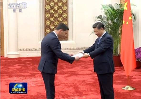 习近平接受十三国新任驻华大使递交国书